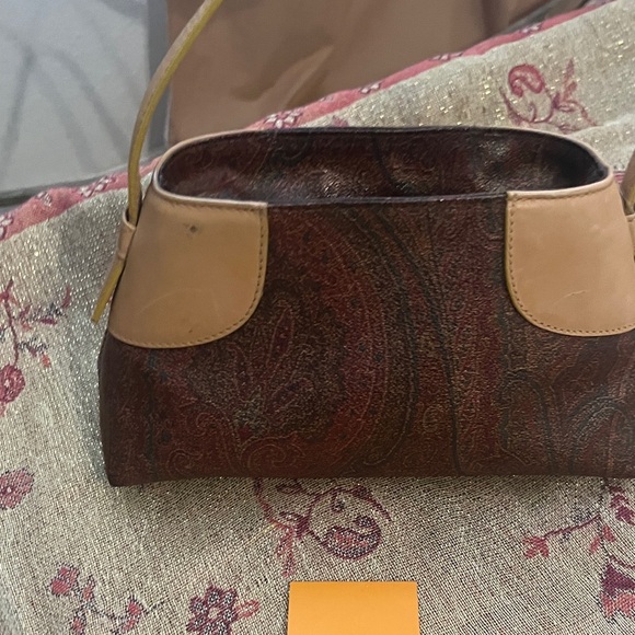 Etro Milano BB mini paisley coated canvas and veschetta leather - Picture 9 of 11